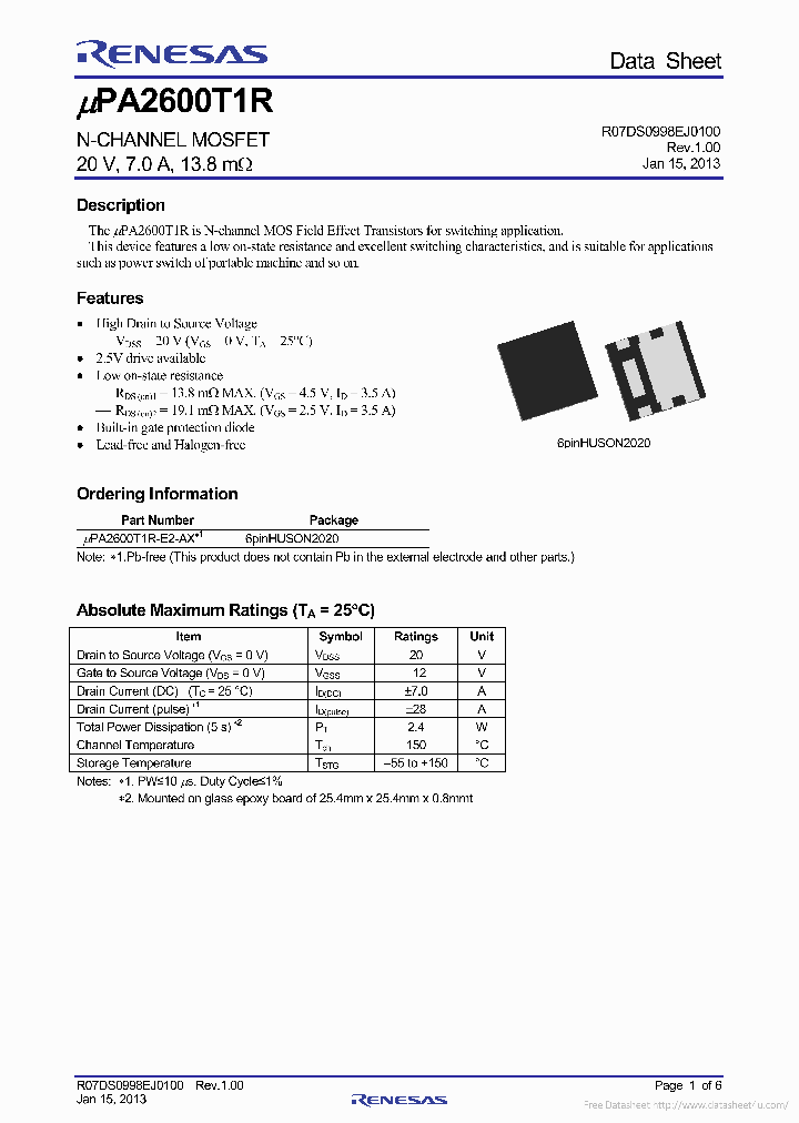 UPA2600T1R_6987490.PDF Datasheet