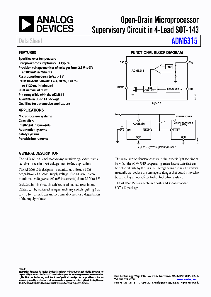 ADM6315-26D3ARTZR7_6988349.PDF Datasheet