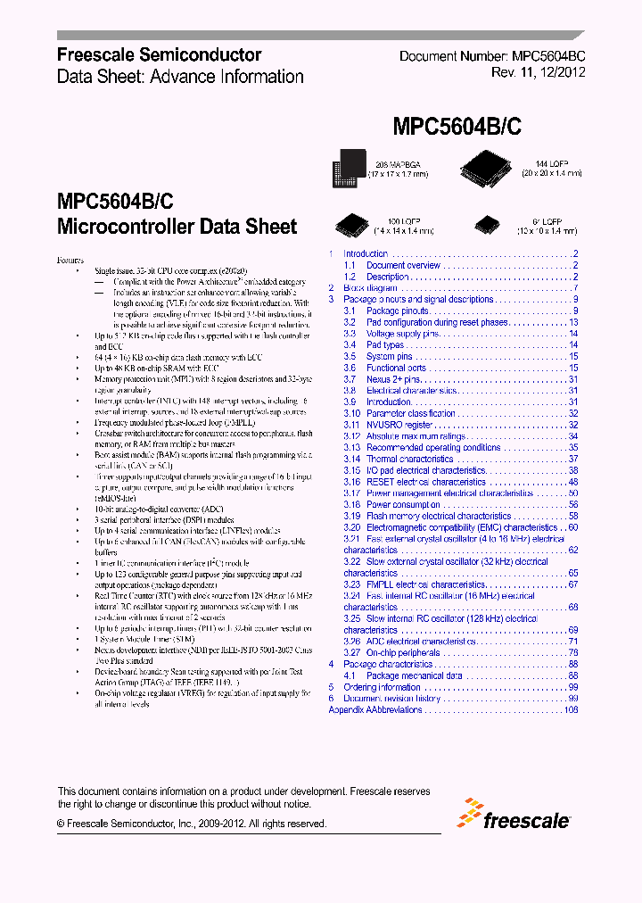 MPC5604BMLL4R_6989097.PDF Datasheet