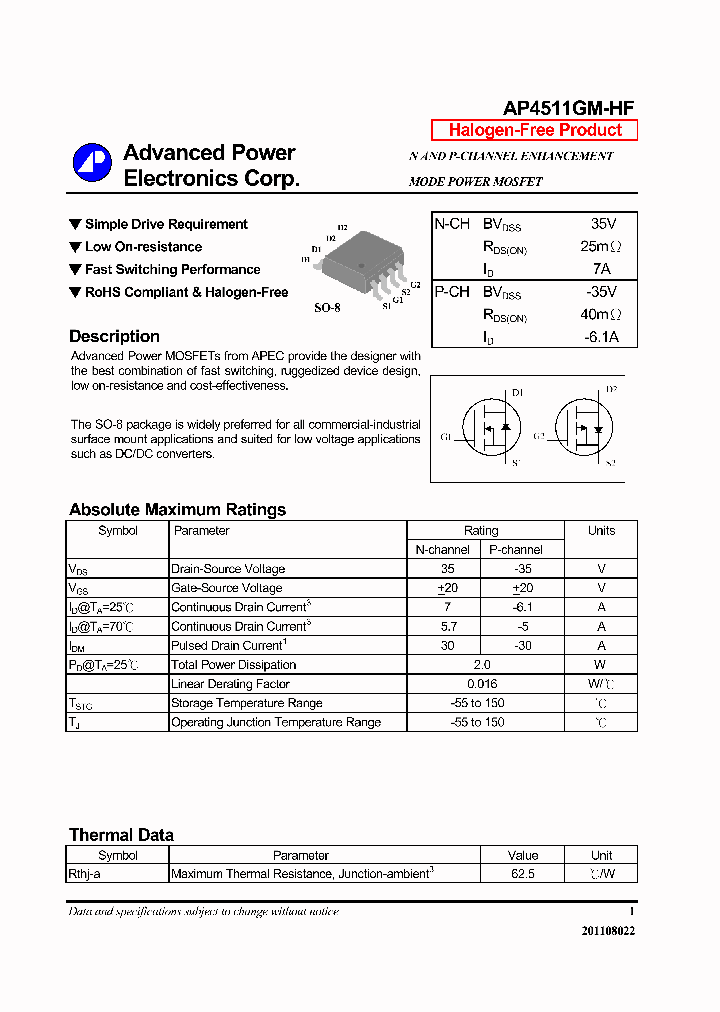 AP4511GM-HF_6991674.PDF Datasheet