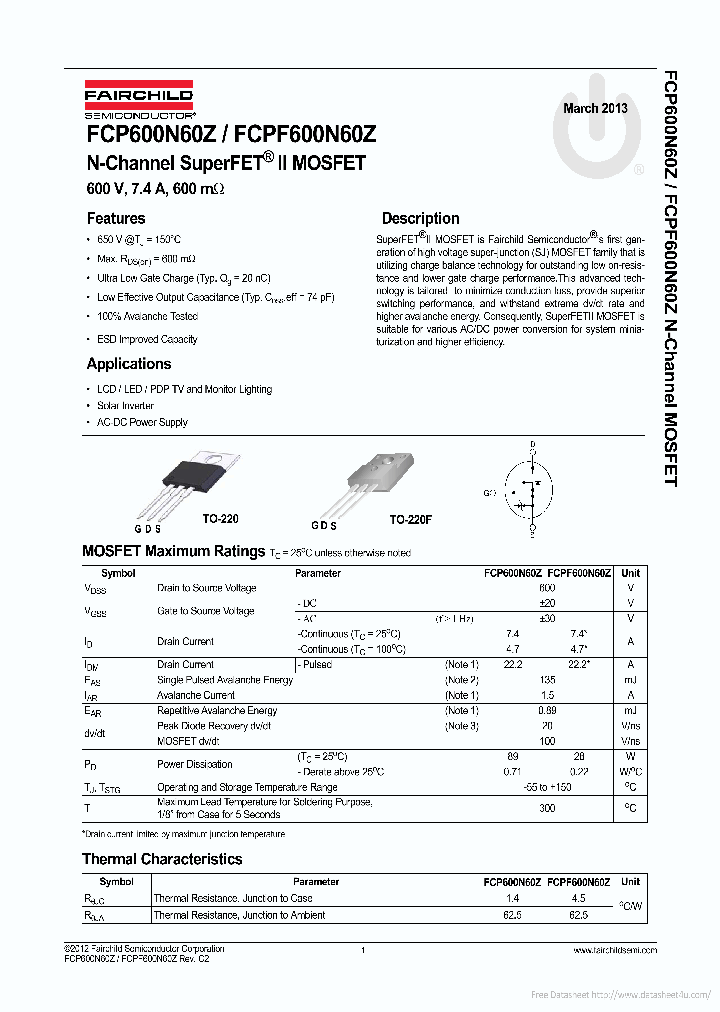 FCP600N60Z_6992033.PDF Datasheet