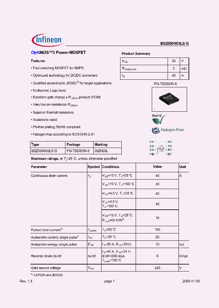 BSZ050N03LS-G_6993603.PDF Datasheet