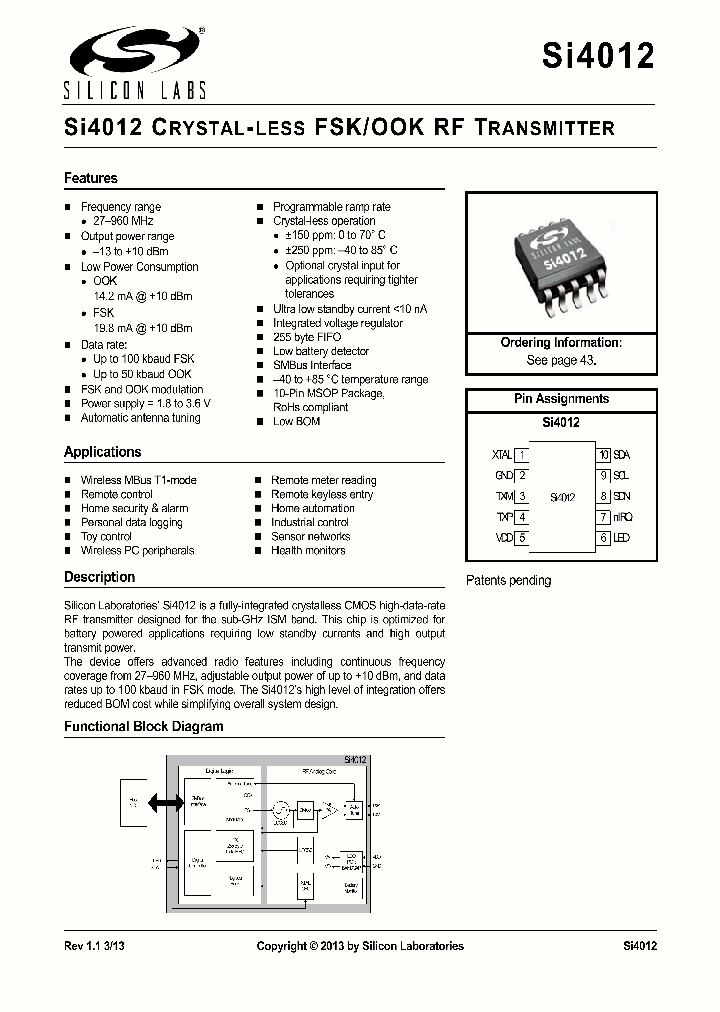 SI4012-C1001AT_6997928.PDF Datasheet