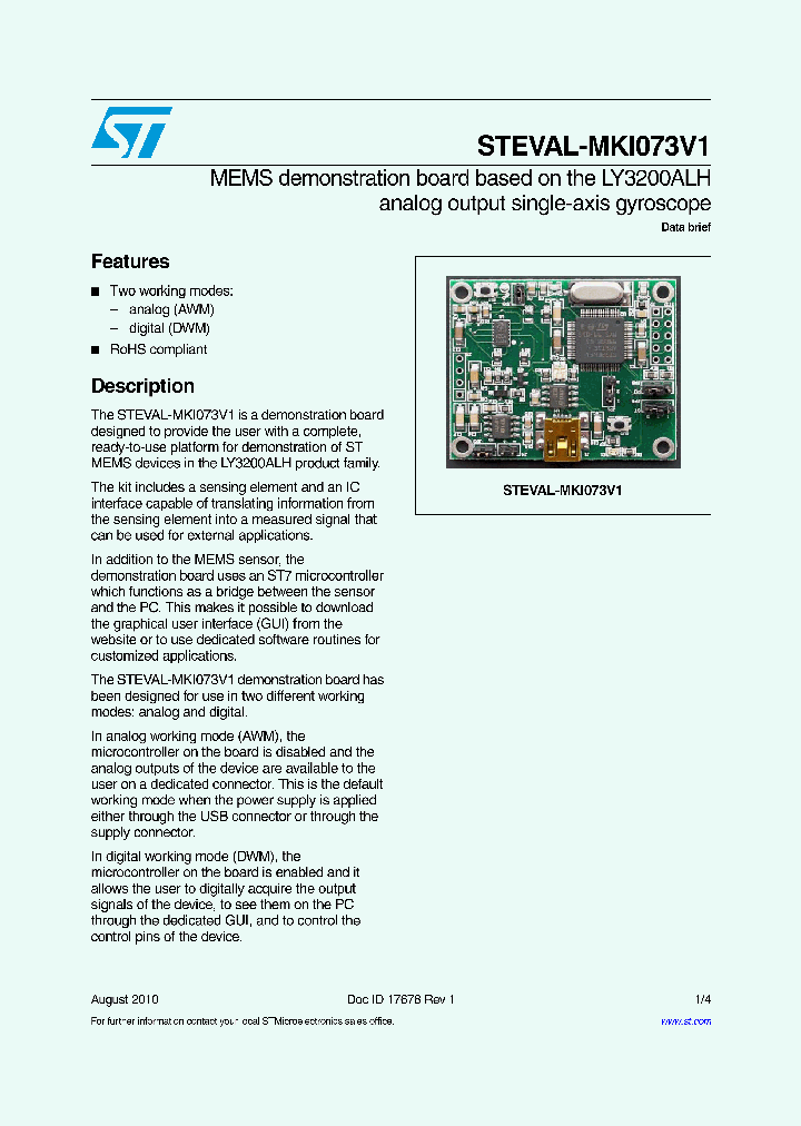 STEVAL-MKI073V1_7000772.PDF Datasheet