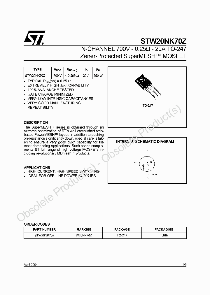 STW20NK70Z_7003784.PDF Datasheet