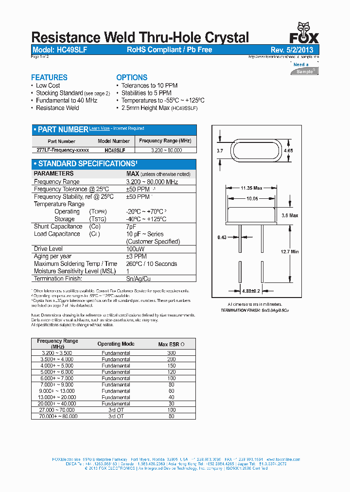 FOXSLF100-20_7008018.PDF Datasheet