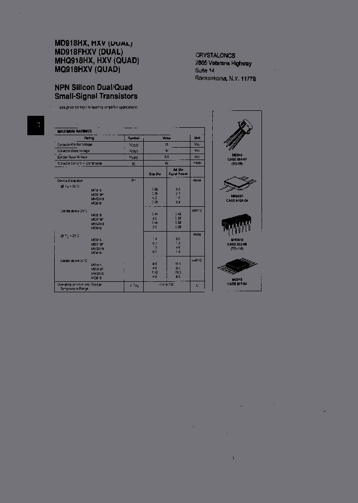 MHQ918HXV_7008208.PDF Datasheet