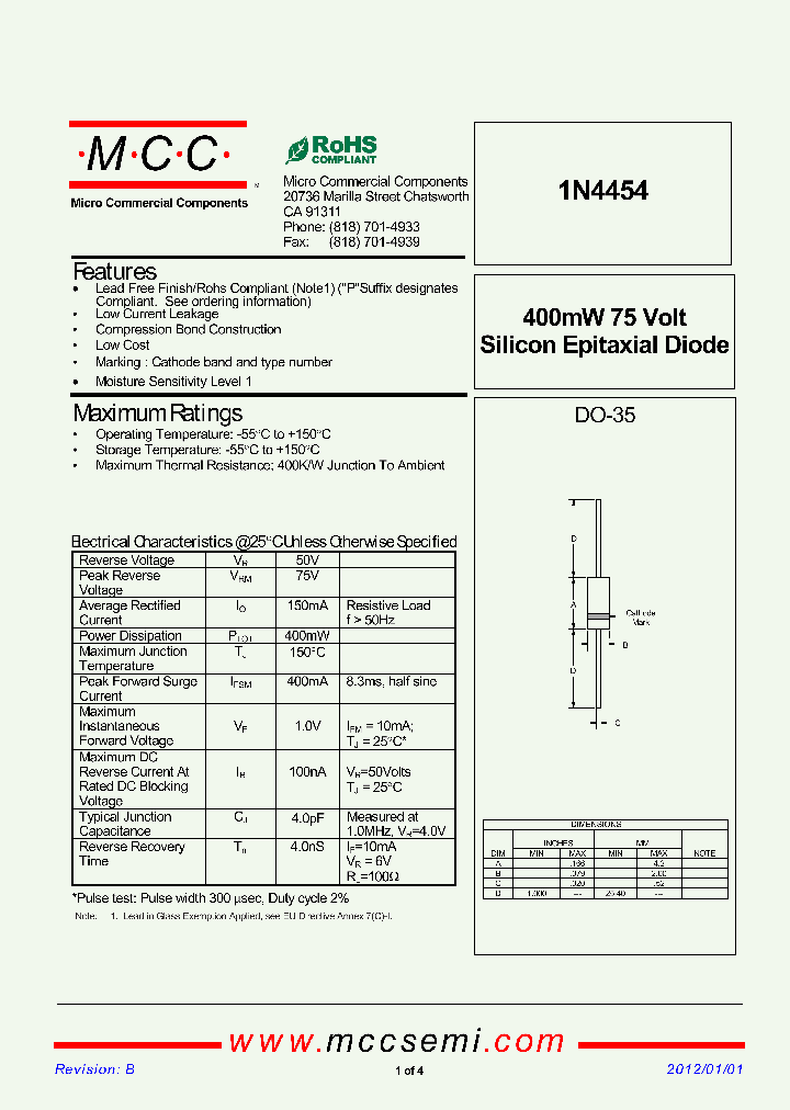1N4454-TP_7018293.PDF Datasheet