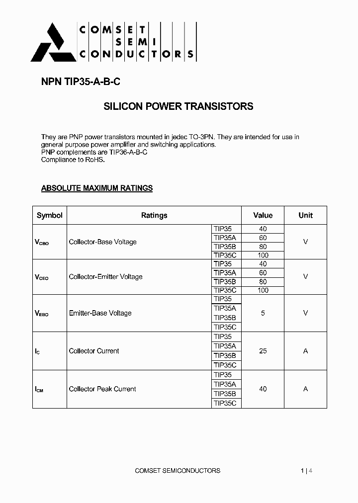 TIP35_7029595.PDF Datasheet