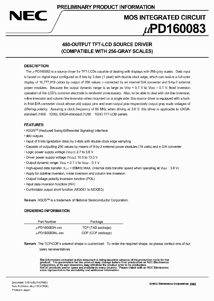 UPD160083N-XXX_7026394.PDF Datasheet