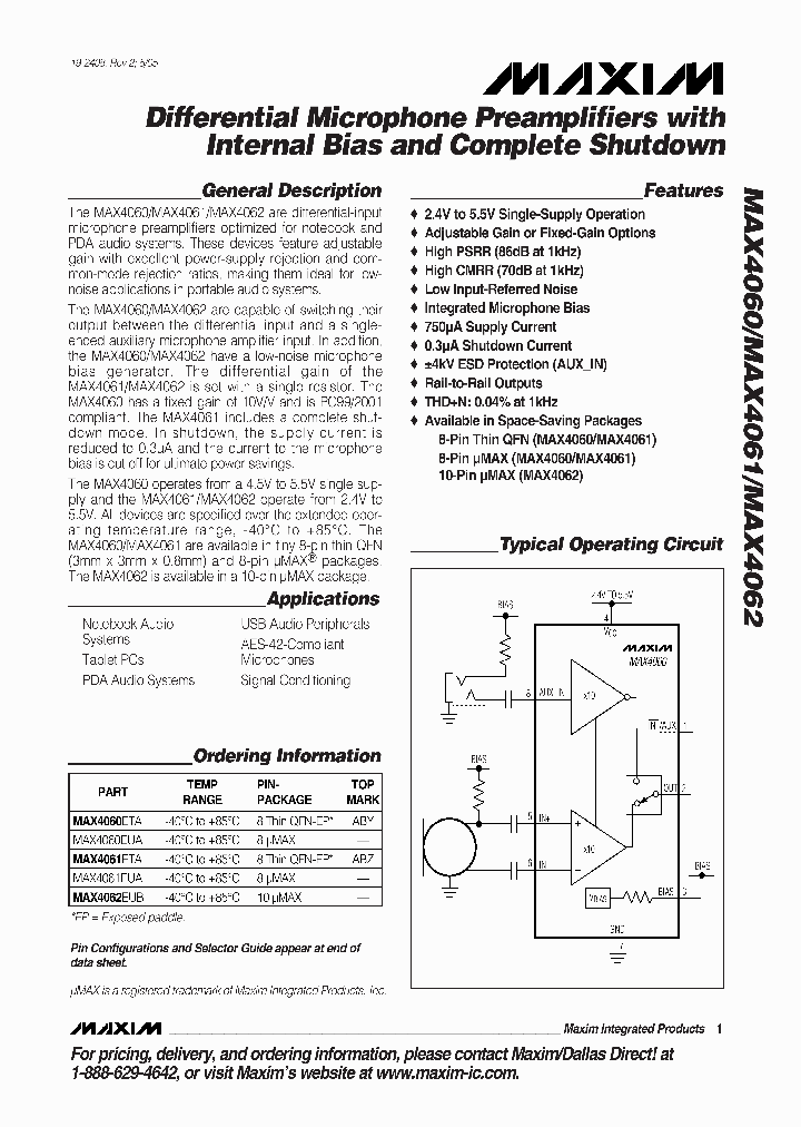 MAX4061EUA-T_7072295.PDF Datasheet