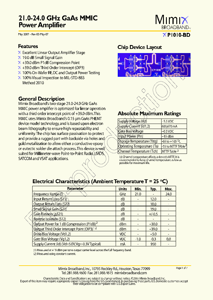 XP1010-BD-000V_7074619.PDF Datasheet
