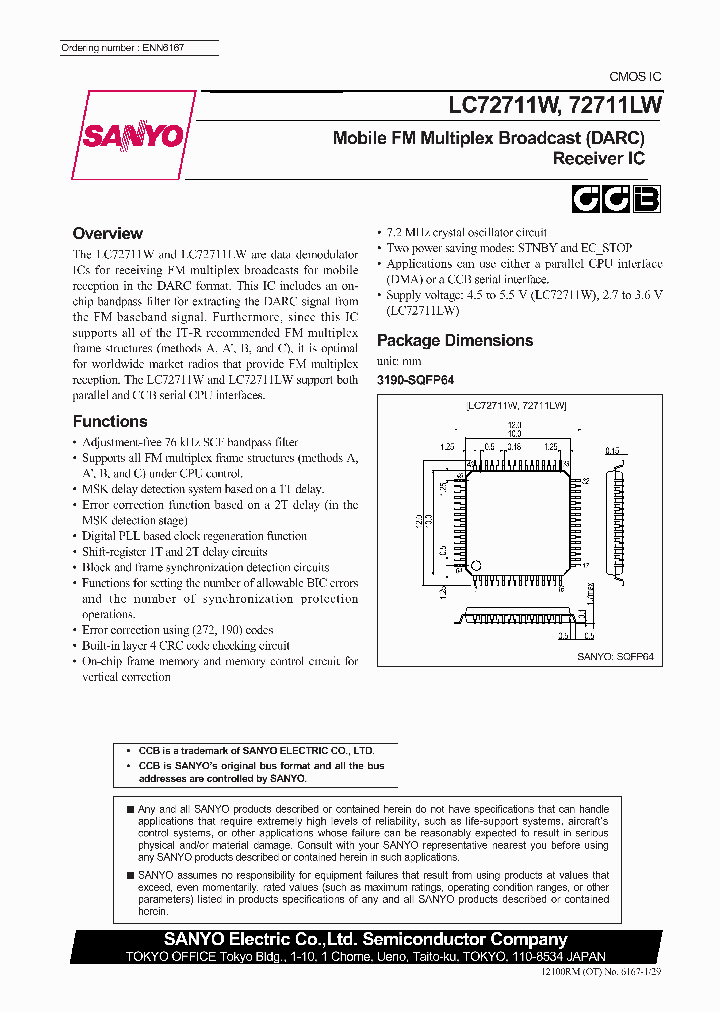 SANYOELECTRICCOLTD-LC72711W_7088481.PDF Datasheet