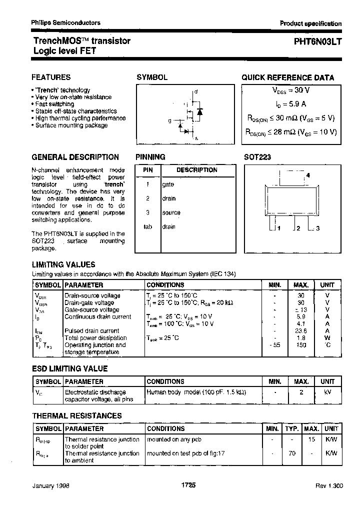 PHT6N03LT135_7111058.PDF Datasheet