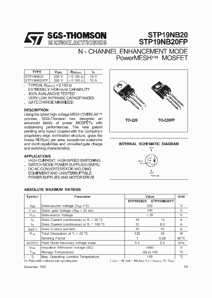 -STP19NB20_7114079.PDF Datasheet