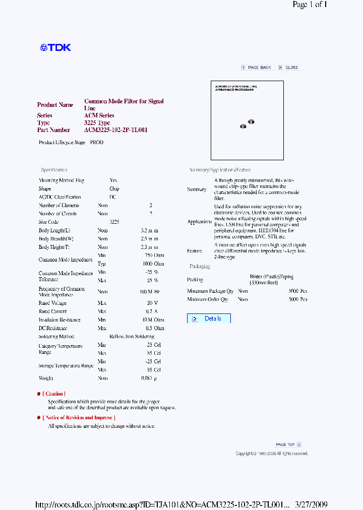 ACM3225-102-2P-TL001_7138254.PDF Datasheet