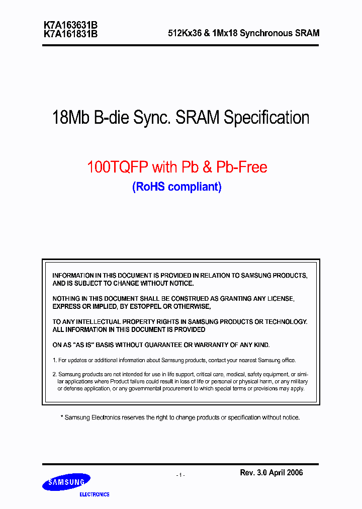 K7A161831B-QC200_7150680.PDF Datasheet