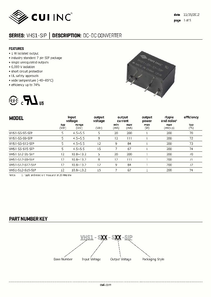 VHS1-SIP12_7172629.PDF Datasheet