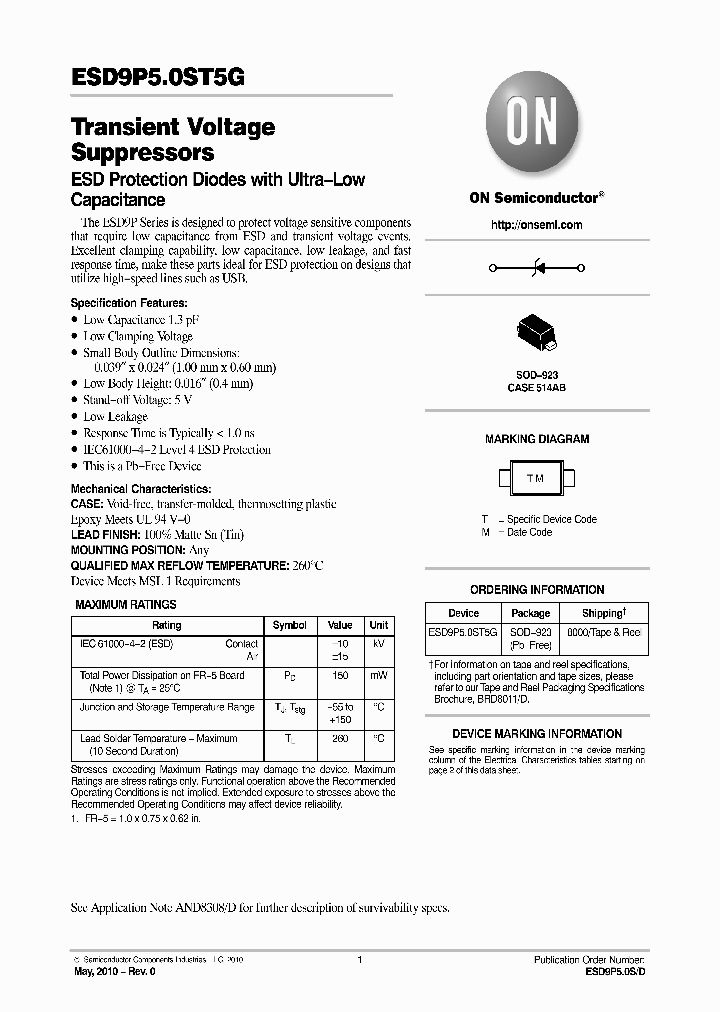 ESD9P50ST5G_7212055.PDF Datasheet