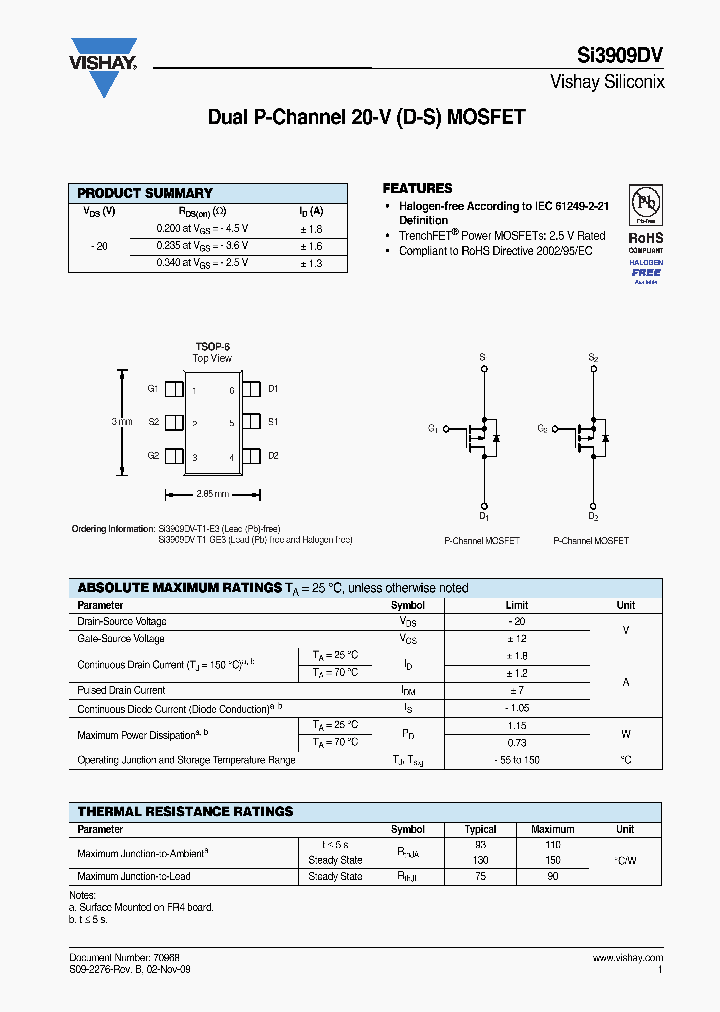 SI3909DV-T1-E3_7234644.PDF Datasheet