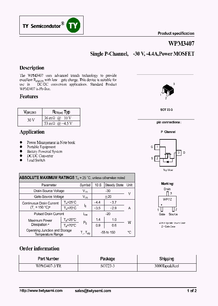 WPM3407_7242087.PDF Datasheet