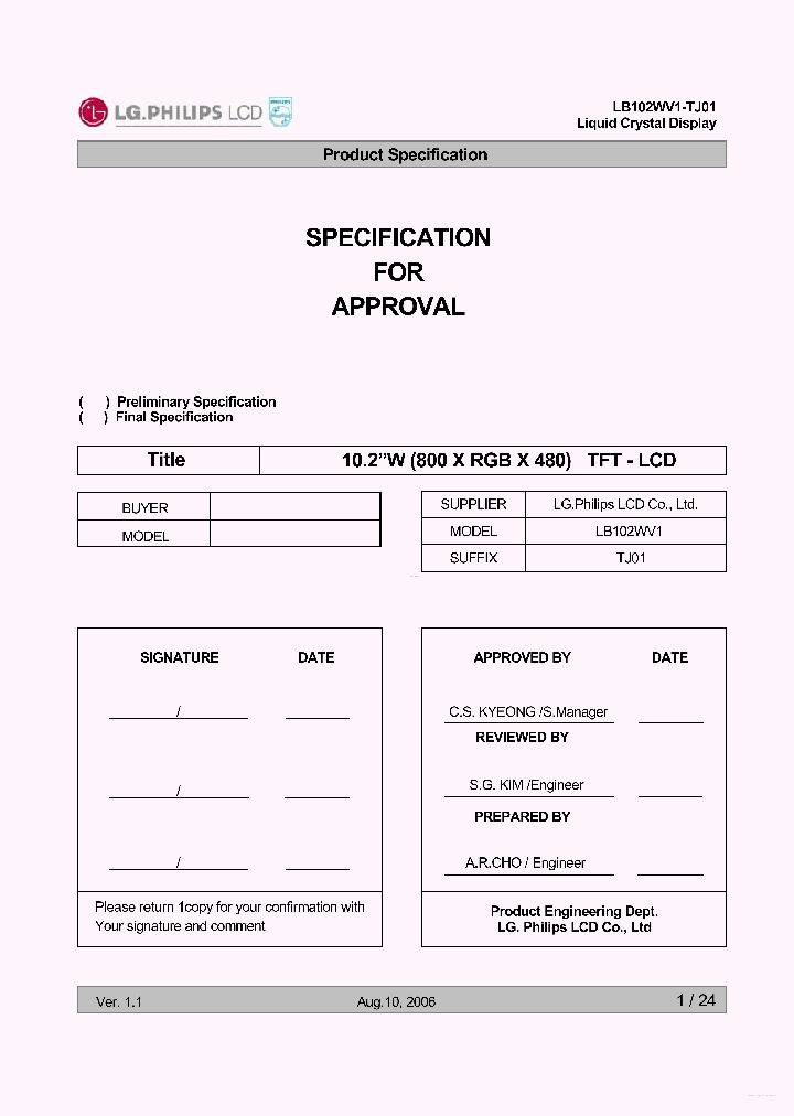 LB102WV1-TJ01_7245575.PDF Datasheet