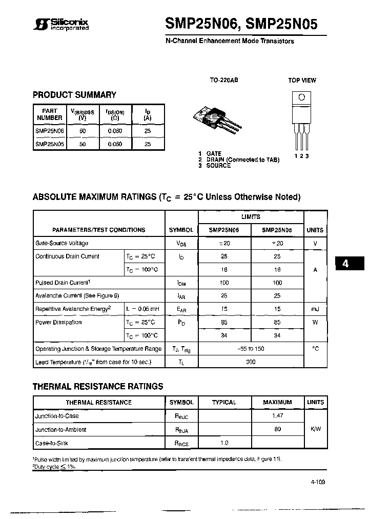 SMP25N06_7250750.PDF Datasheet