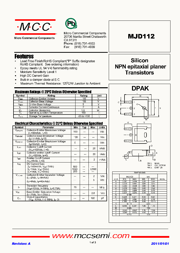 MJD112_7253465.PDF Datasheet