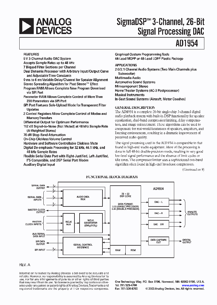 EVAL-AD1954EB_7255404.PDF Datasheet