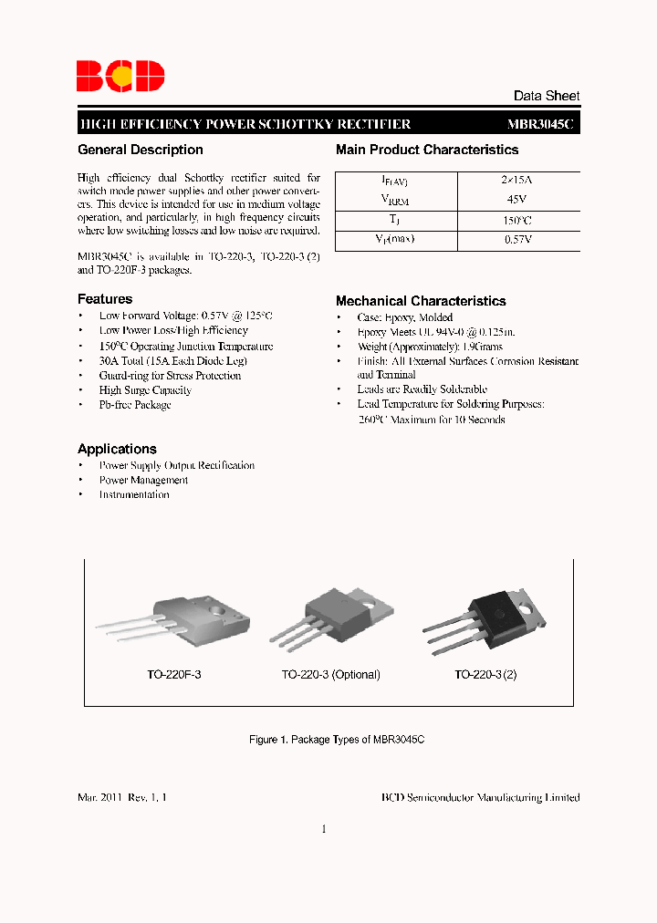 MBR3045CT-G1_7272728.PDF Datasheet