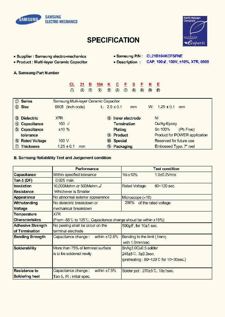 CL21B104KCFSFNE_7301343.PDF Datasheet