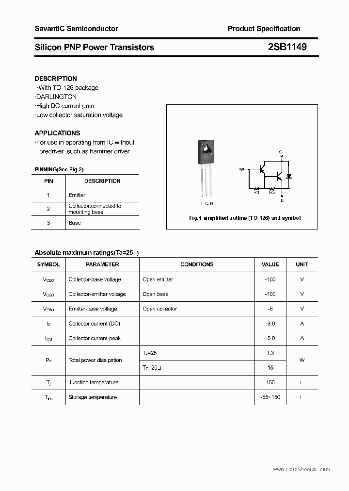 2SB1149_7305291.PDF Datasheet