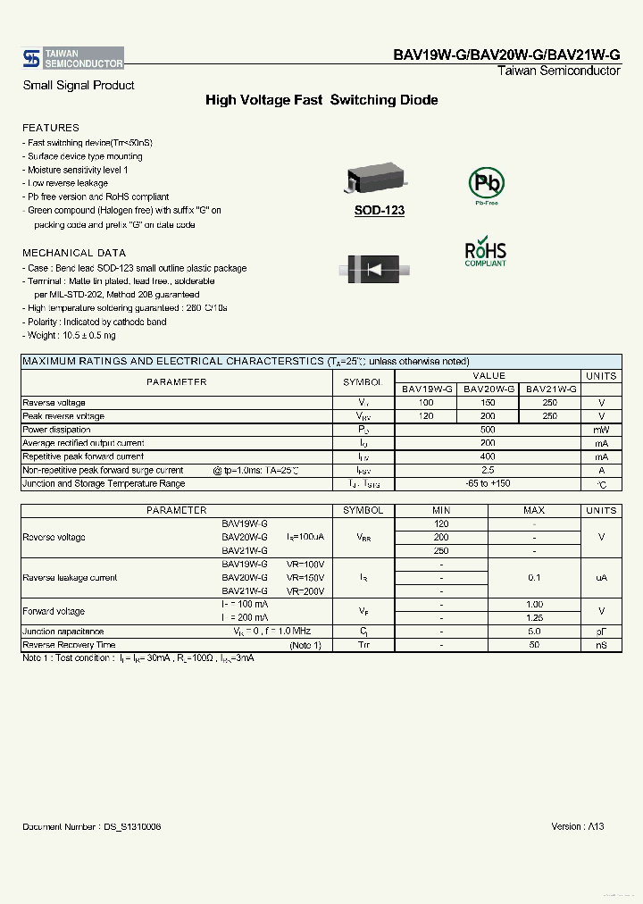 BAV21W-G_7305960.PDF Datasheet