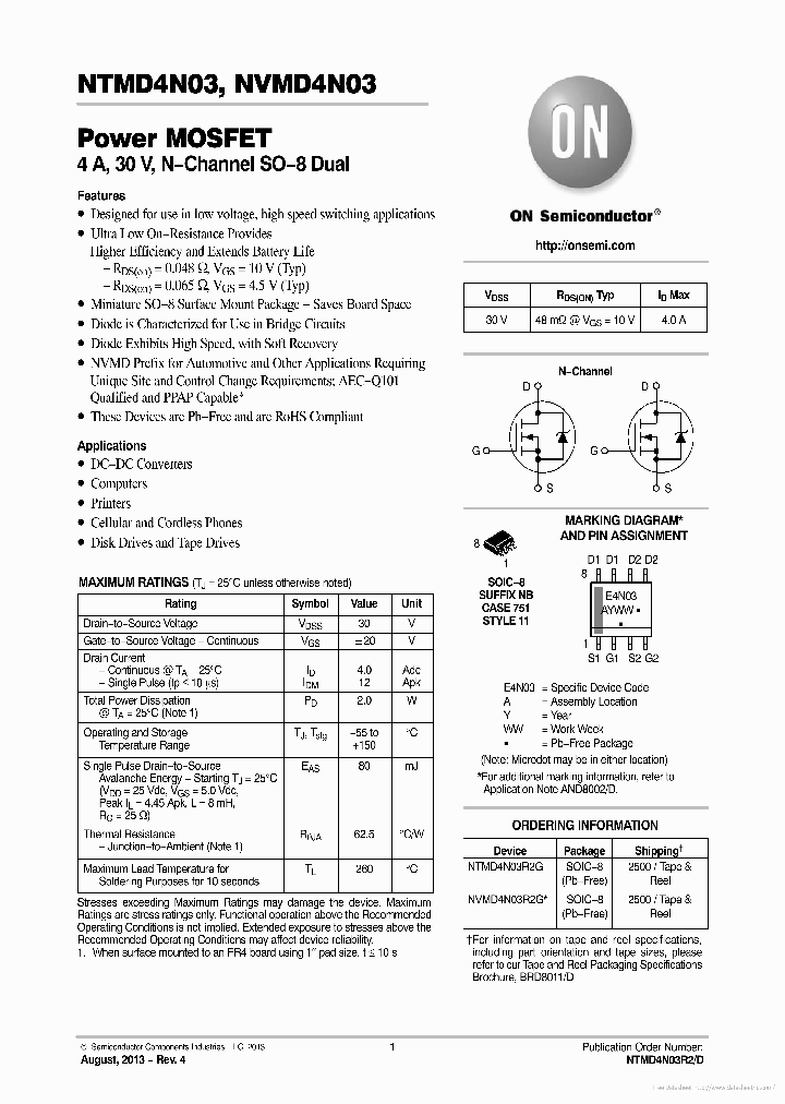 NTMD4N03_7317164.PDF Datasheet