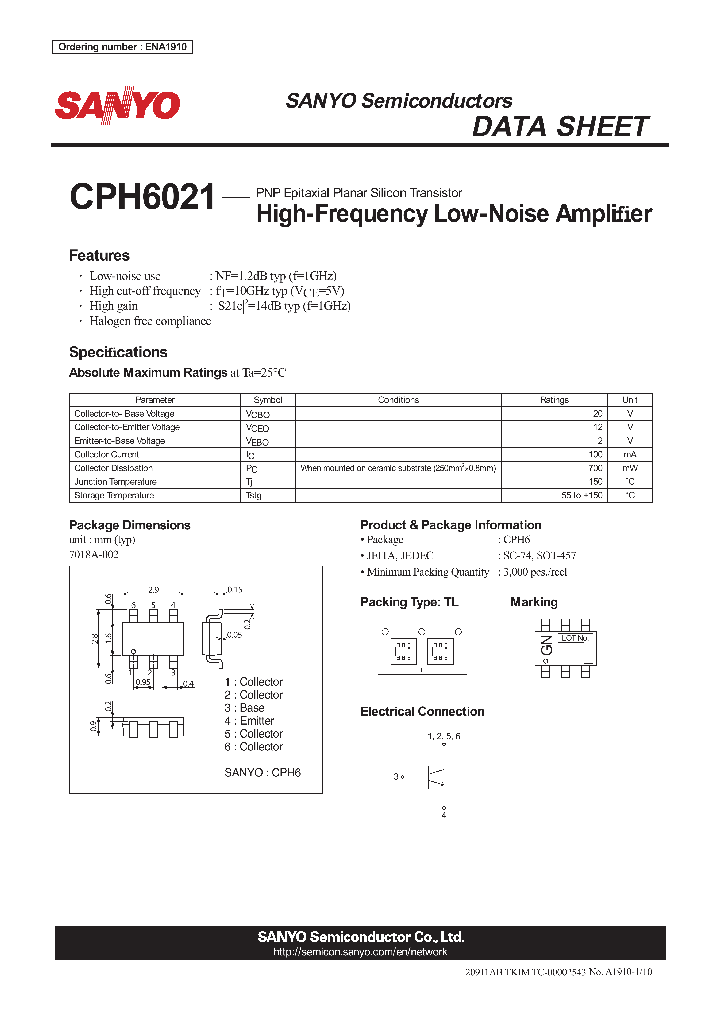 CPH6021_7323557.PDF Datasheet