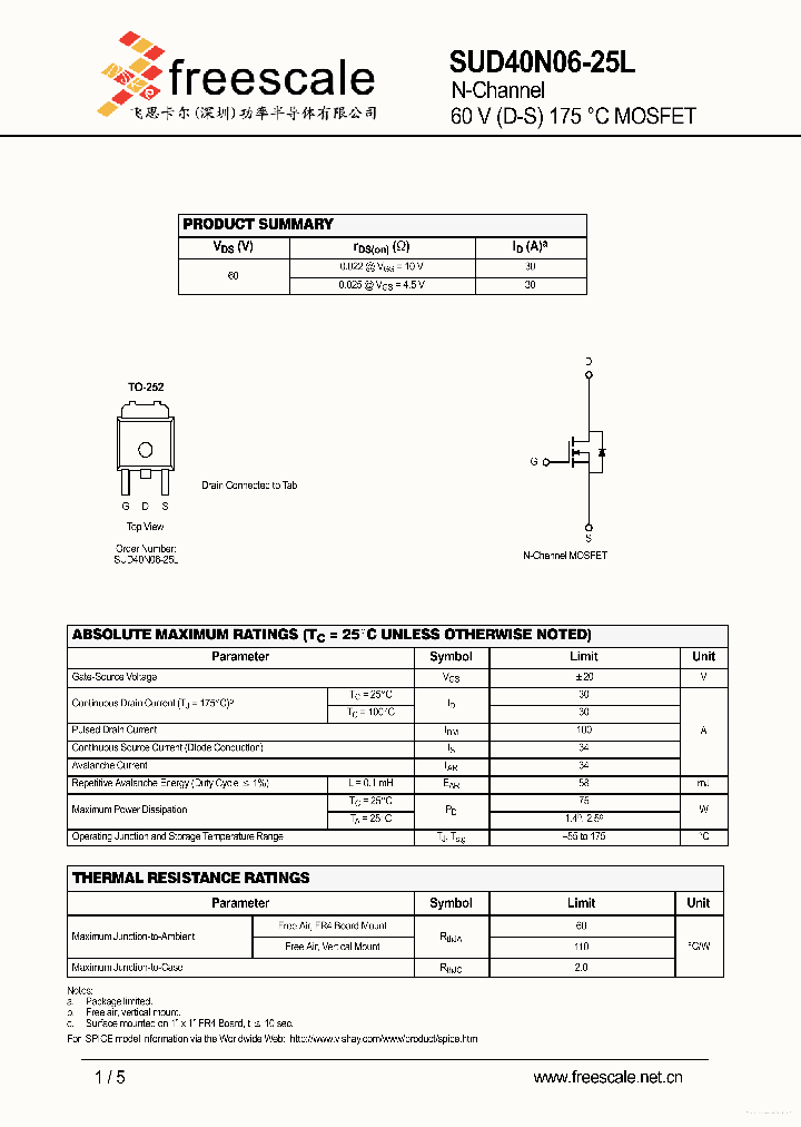 SUD40N06-25L_7325236.PDF Datasheet