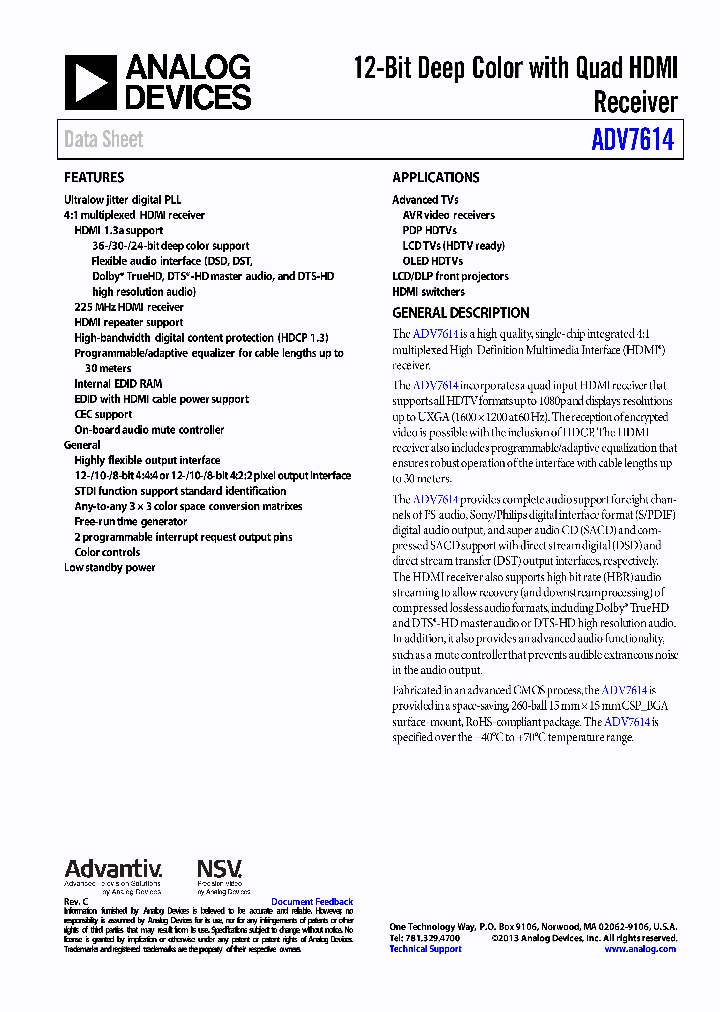 ADV7614BBCZ_7328171.PDF Datasheet