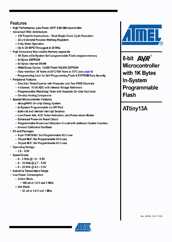 ATTINY13A-PU_7373297.PDF Datasheet