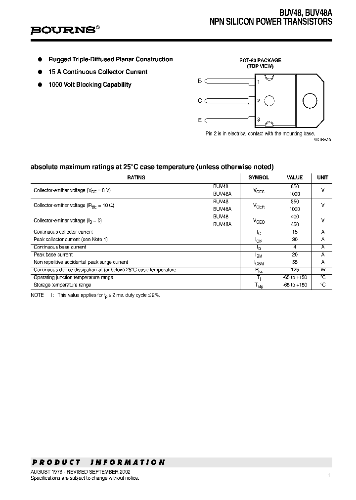 BUV48-S_7387379.PDF Datasheet