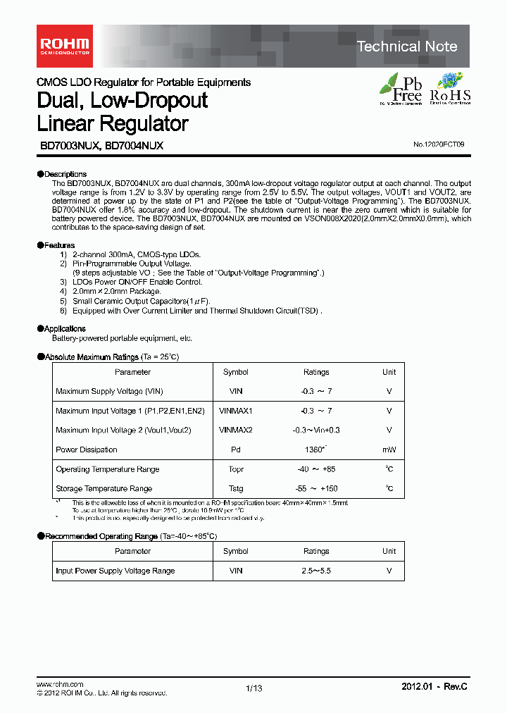 BD7003NUX_7389827.PDF Datasheet