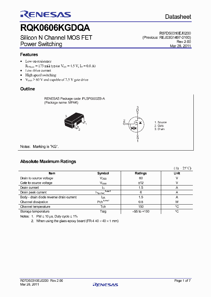 RQK0606KGDQA11_7410744.PDF Datasheet