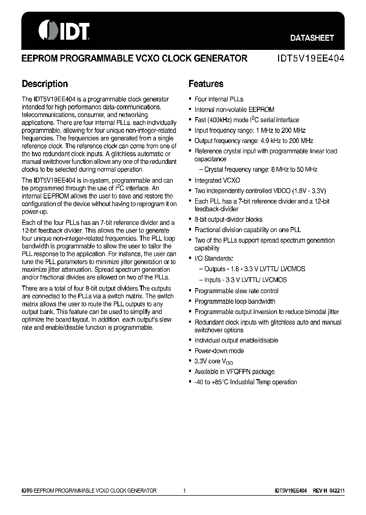 5V19EE404NLGI_7445160.PDF Datasheet