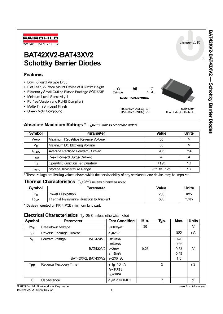 BAT43XV2_7464486.PDF Datasheet