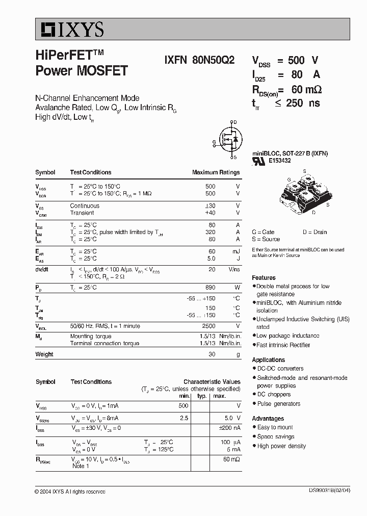 IXFN80N50Q2_7466514.PDF Datasheet