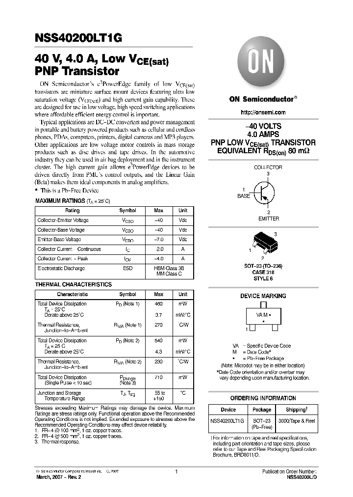 ONSEMICONDUCTOR-NSS40200LT1G_7469102.PDF Datasheet