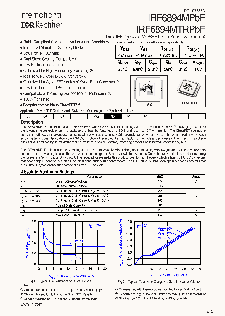 IRF6894MPBF_7478137.PDF Datasheet