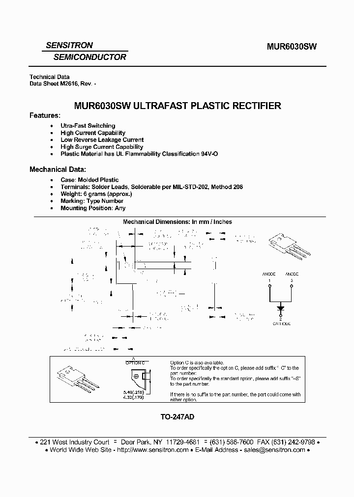 MUR6030SW-S_7478699.PDF Datasheet