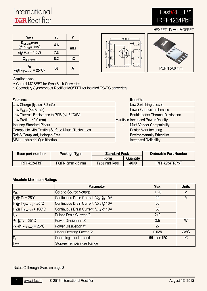 IRFH4234PBF_7486640.PDF Datasheet