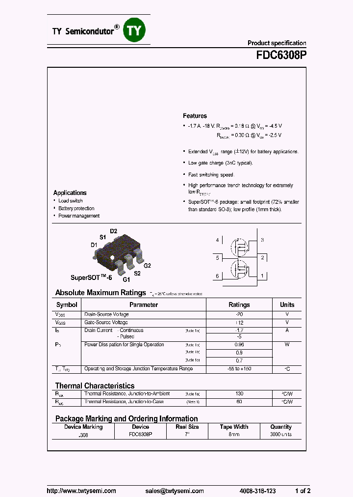 FDC6308P_7498003.PDF Datasheet