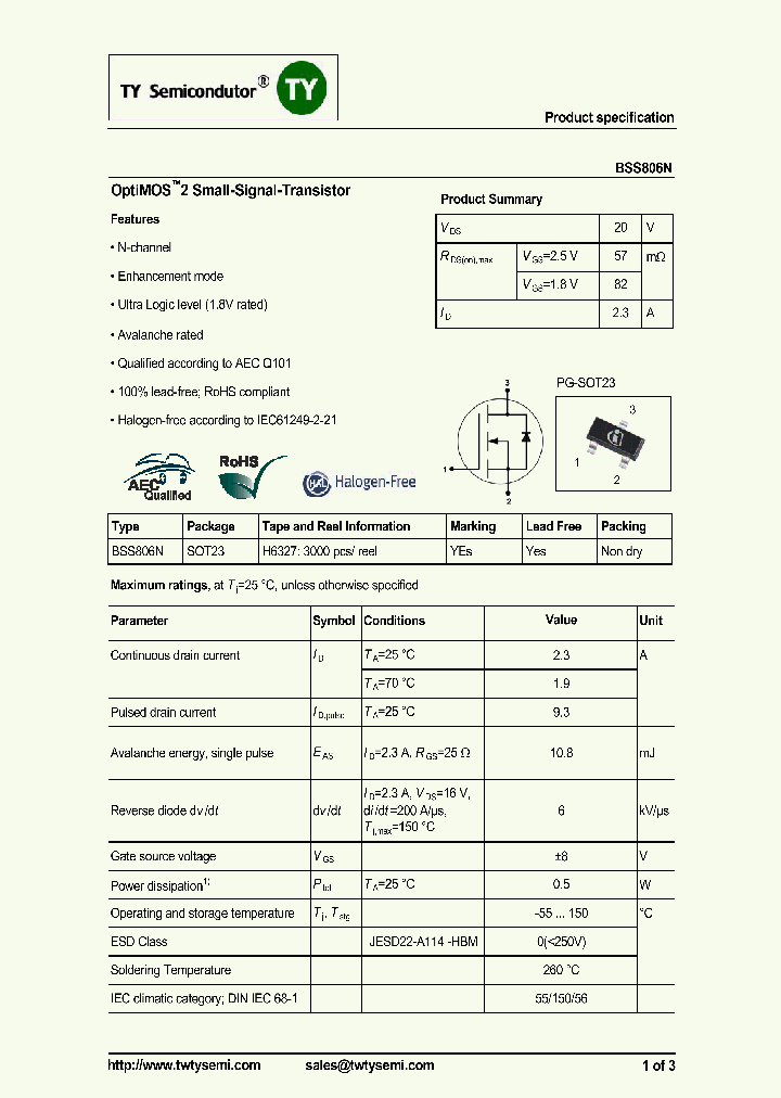 BSS806N_7499416.PDF Datasheet